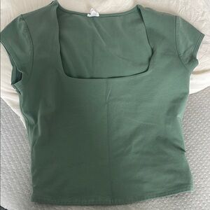 Garage Green Fitted Cap Sleeve T-Shirt